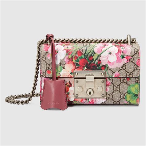 gucci padlock floral bag|gucci padlock bag for sale.